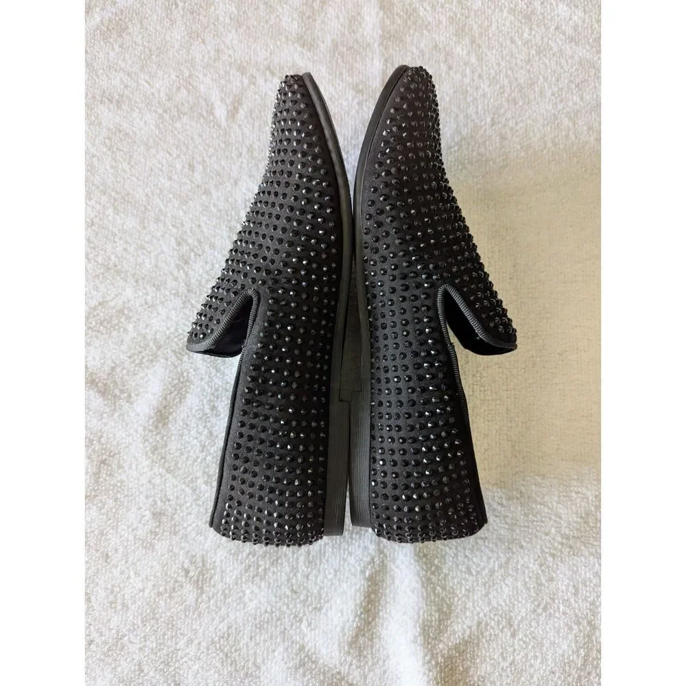 Steve Madden Broyals Swarovski  Embellished Slip-On Loafers  Sz 7
